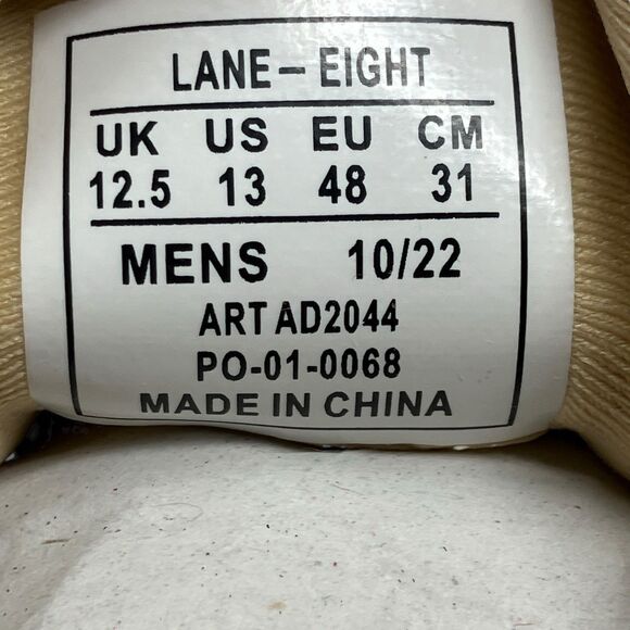 Lane Eight Sneakers Mens 13 Sand Trainer AD 1M Running Activewear Lace Up AD2044 - Picture 3 of 10